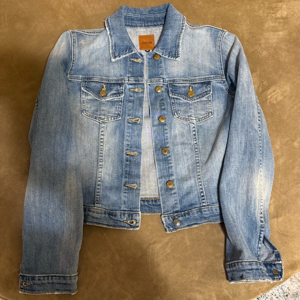 Joe’s Jeans Denim Jacket Size S Light Wash Cotton Blend